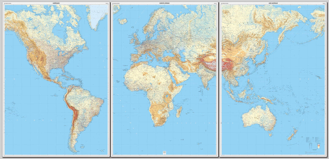 Global Walkabout - Carte du monde à gratter avec fond de drapeau