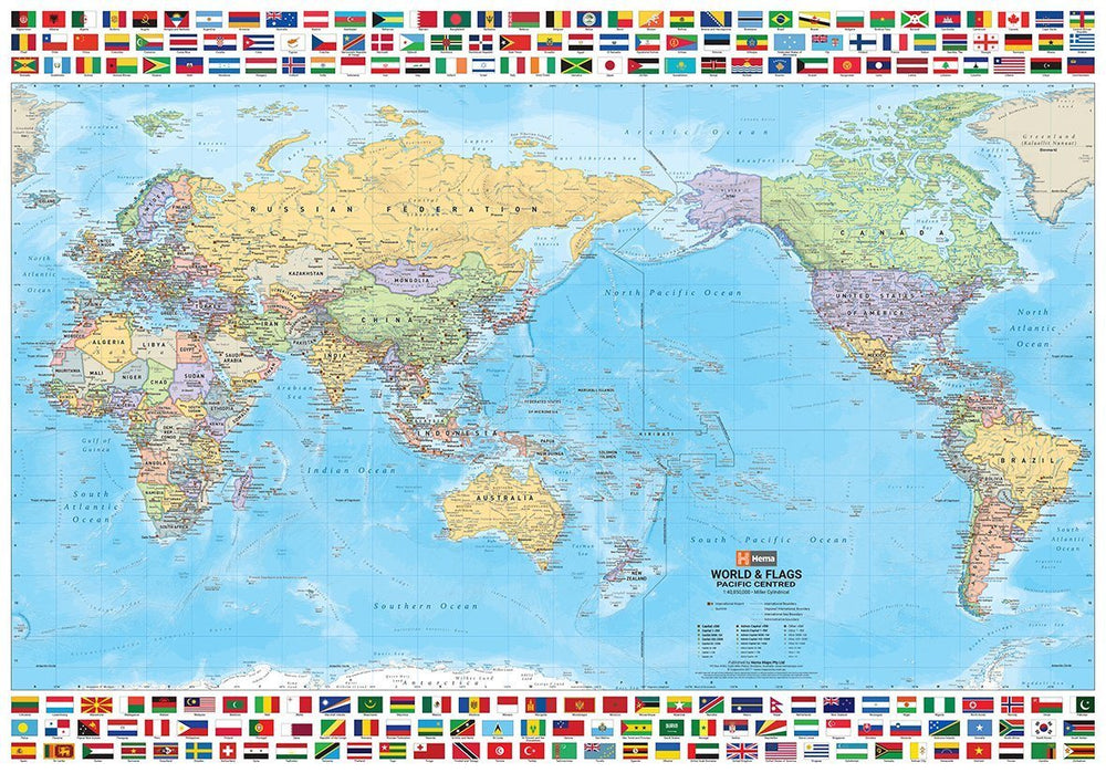 Carte du monde avec drapeaux - world-maps