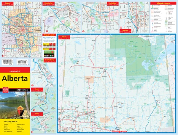 Carte plastifiée - Alberta Fast Track | Canadian Cartographics Corporation carte pliée Canadian Cartographics Corporation 