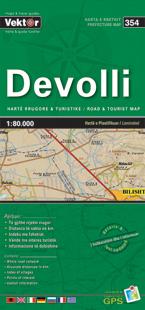Carte régionale - Devolli (Albanie), n° 354 | Vektor carte pliée Vektor 