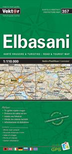 Carte régionale - Elbasani (Albanie), n° 357 | Vektor carte pliée Vektor 
