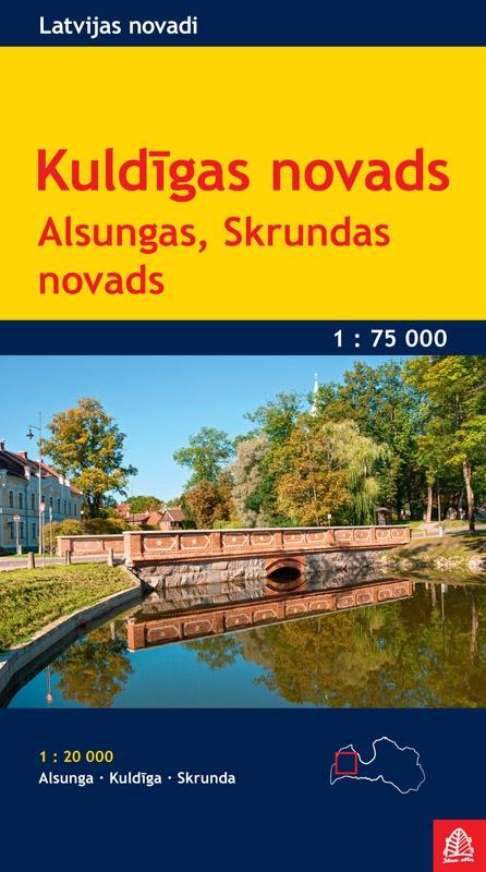 Carte régionale - Kuldiga & environs (Lettonie) | Jana Seta carte pliée Jana Seta 