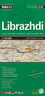 Carte régionale - Librazhdi (Albanie), n° 370 | Vektor carte pliée Vektor 