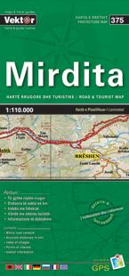 Carte régionale - Mirdita (Albanie), n° 375 | Vektor carte pliée Vektor 