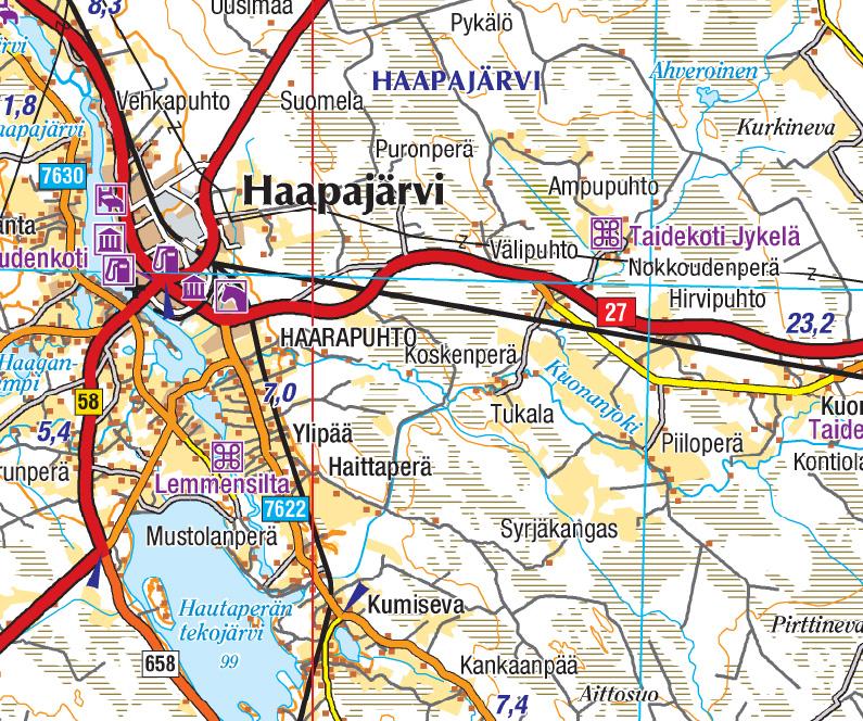 Carte régionale n° 8 - Finlande Ouest, Länsi-Suomi Road map | Karttakeskus carte pliée Karttakeskus 