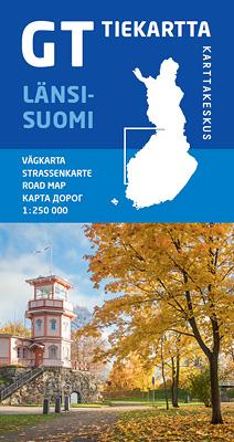 Carte régionale n° 8 - Finlande Ouest, Länsi-Suomi Road map | Karttakeskus carte pliée Karttakeskus 
