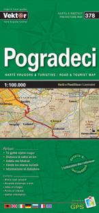 Carte régionale - Pogradeci (Albanie), n° 378 | Vektor carte pliée Vektor 