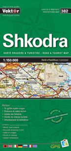 Carte régionale - Shkodra (Albanie), n° 382 | Vektor carte pliée Vektor 
