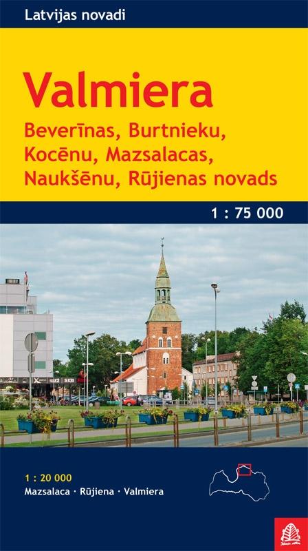 Carte régionale - Valmiera & environs (Lettonie) | Jana Seta carte pliée Jana Seta 