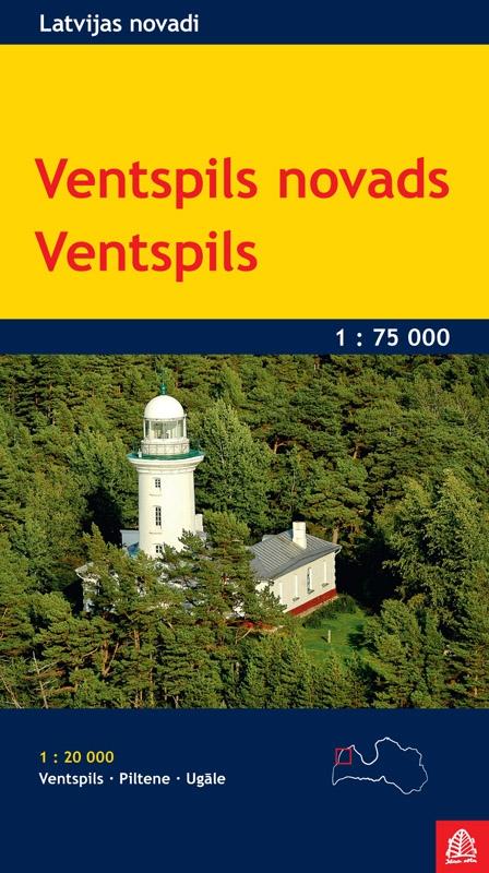 Carte régionale - Ventspils & environs (Lettonie) | Jana Seta carte pliée Jana Seta 