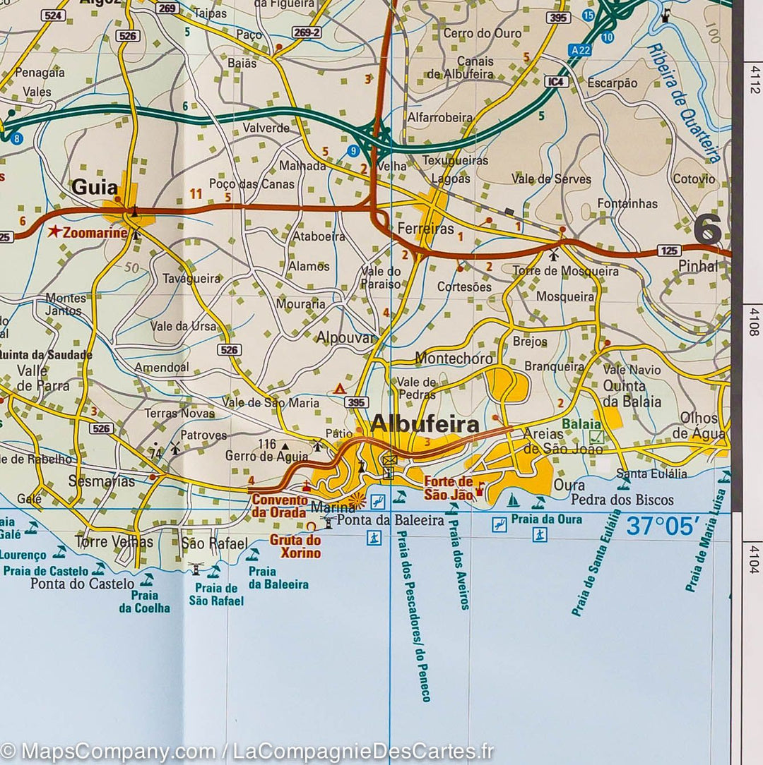 Map of Algarve