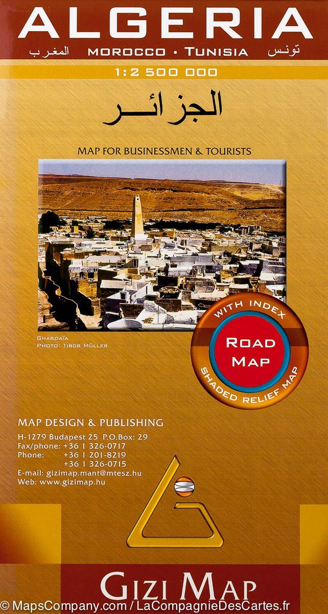 Carte routière &#8211; Algérie, Maroc &#038; Tunisie | Gizi Map - La Compagnie des Cartes