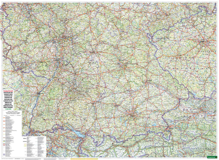 Carte routière - Allemagne Sud | Freytag & Berndt carte pliée Freytag & Berndt 