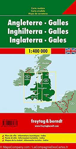 Carte routière de l'Angleterre &amp; Pays de Galles | Freytag &amp; Berndt - La Compagnie des Cartes
