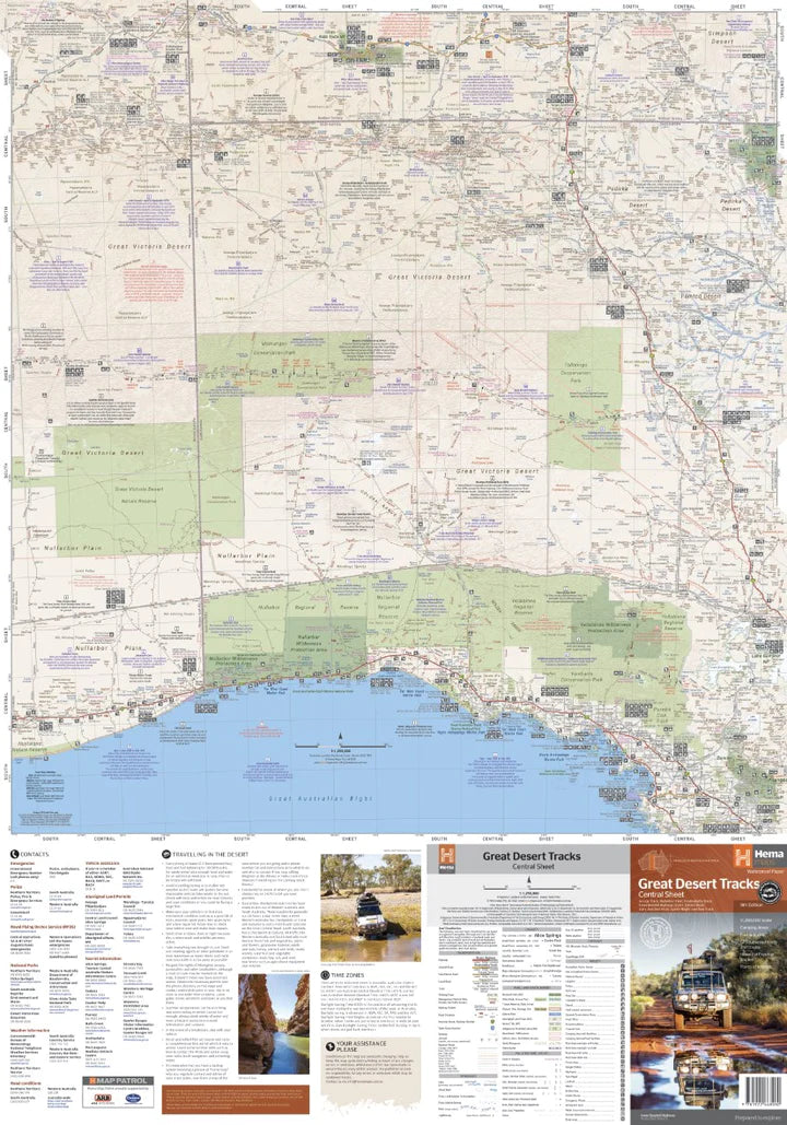 Carte routière - Australie, Great Desert Tracks Central | Hema Maps carte pliée Hema Maps 