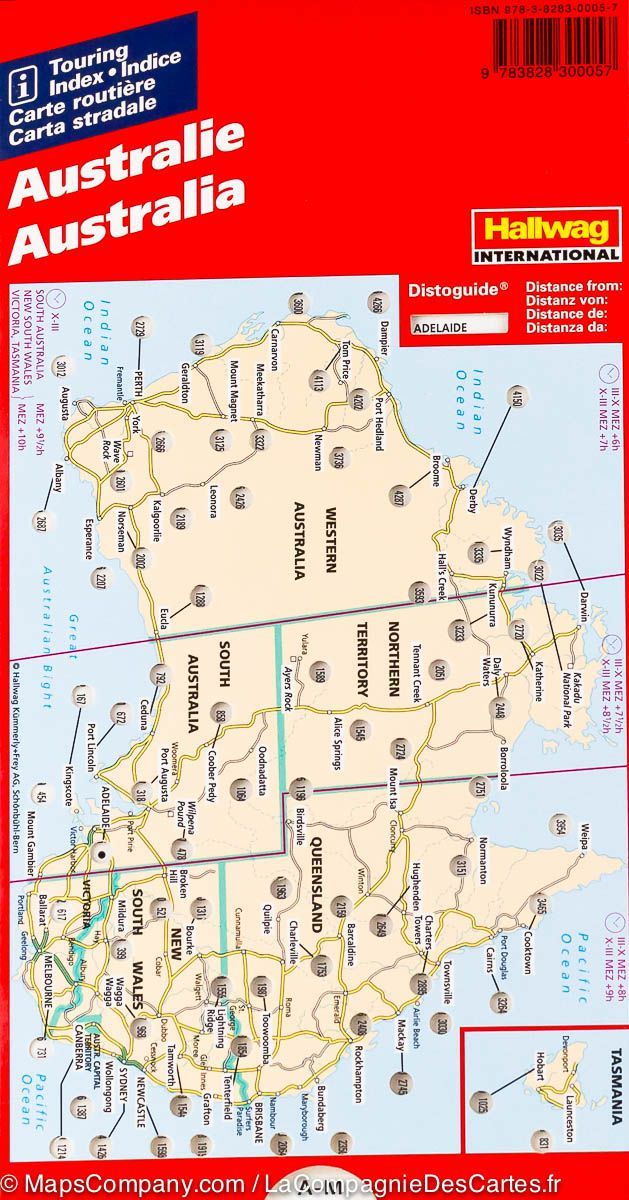Carte routière - Australie | Hallwag carte pliée Hallwag 