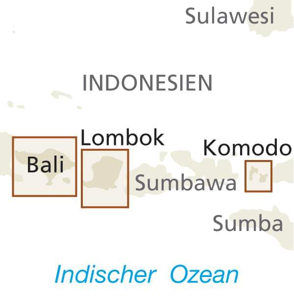 Carte routière - Bali, Lombok et Komodo | Reise Know How carte pliée Reise Know-How 