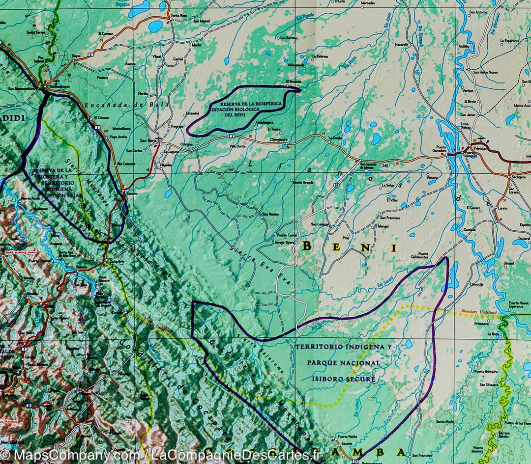Carte routière - Bolivie | National Geographic carte pliée National Geographic 