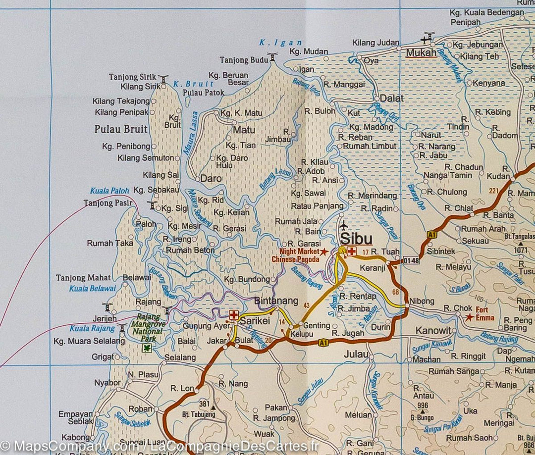 Carte routière - Bornéo (Malaisie, Indonésie, Brunei) | Reise Know How carte pliée Reise Know-How 