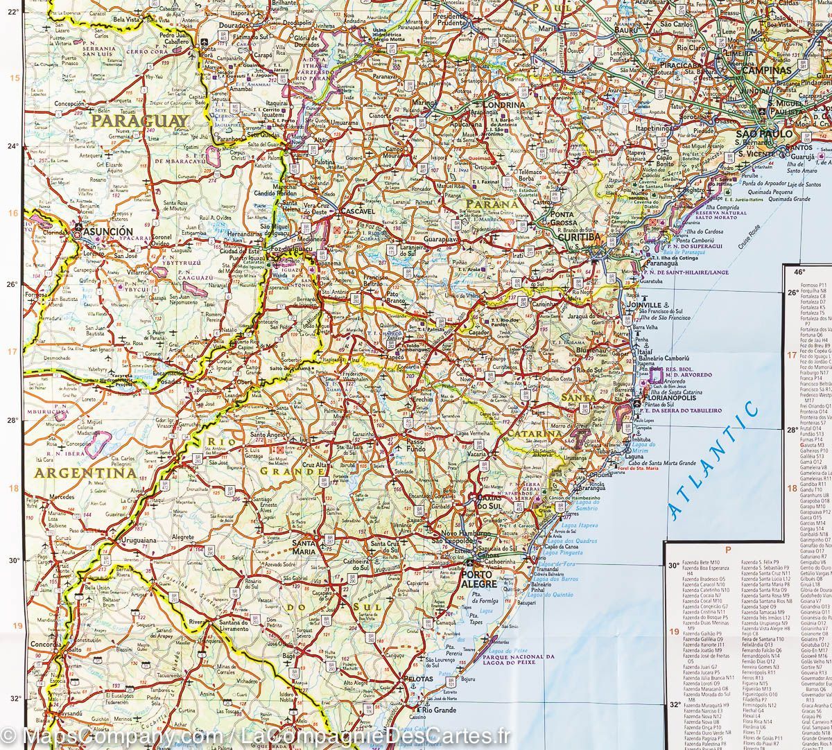 Road map - Brazil | National Geographic – La Compagnie des