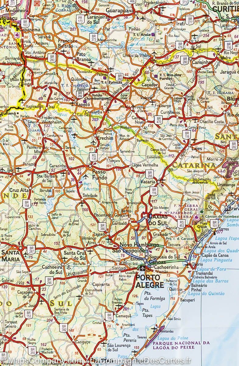 Road map - Brazil | National Geographic – La Compagnie des