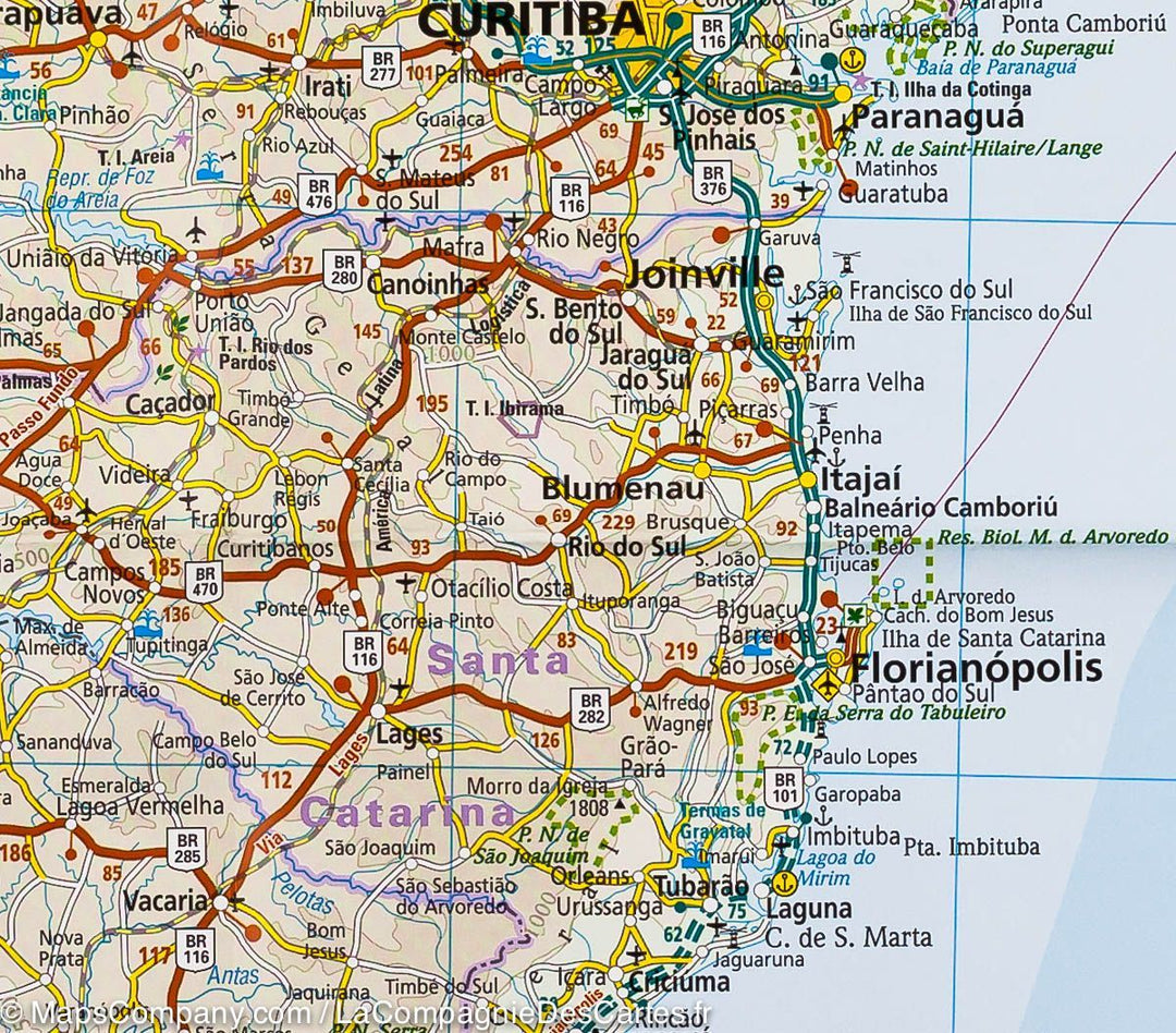 Carte routière - Brésil | Reise Know How carte pliée Reise Know-How 