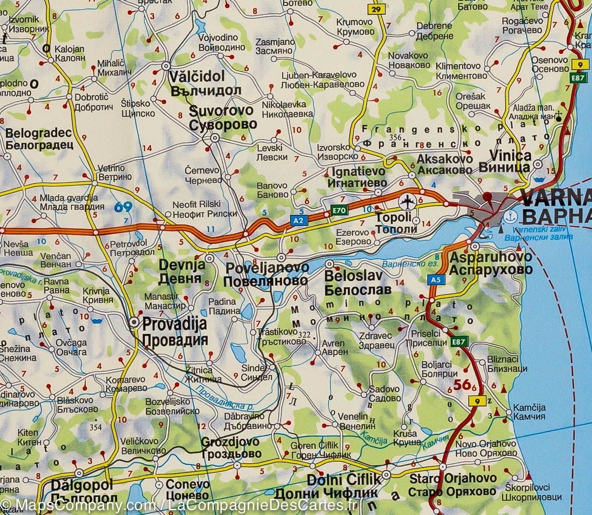 激安直営店 & Freytag | Bulgaria - map Road Berndt des Compagnie La – 世界地図