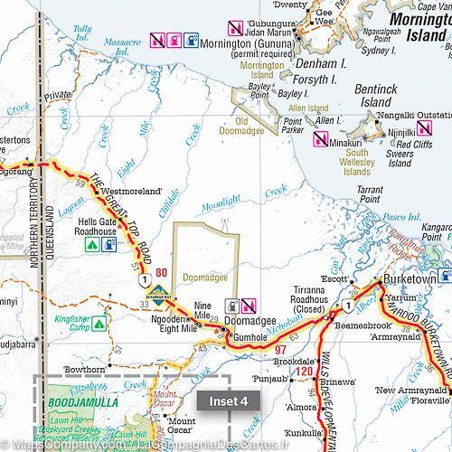 Carte routière - Cairns to Broome (Savannah Way, Australie) | Hema Maps - La Compagnie des Cartes