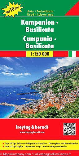 Carte routière - Campanie et du Basilicate (Naples, Italie) | Freytag & Berndt carte pliée Freytag & Berndt 