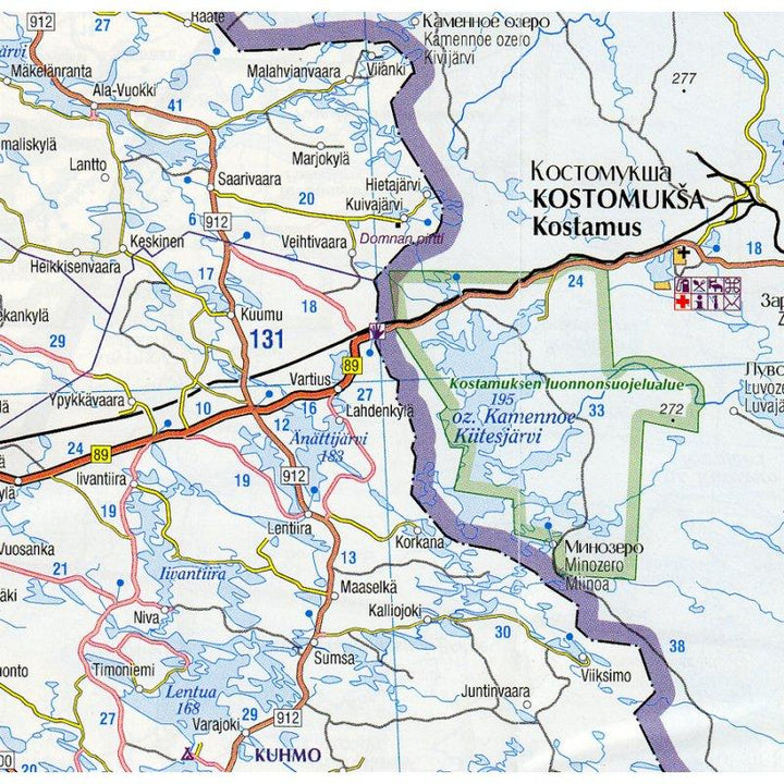 Carte routière - Carélie (Russie) | Karttakeskus carte pliée Karttakeskus 