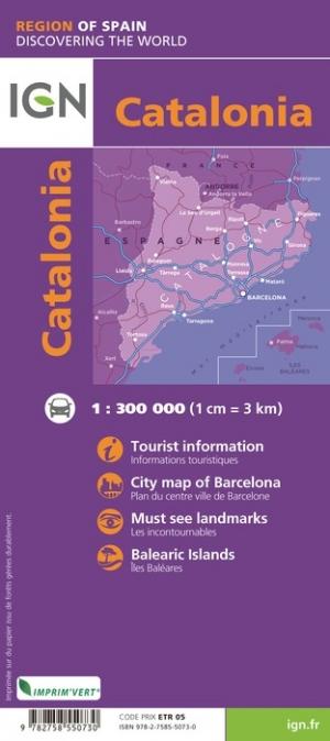 Carte routière - Catalogne | IGN carte pliée IGN 