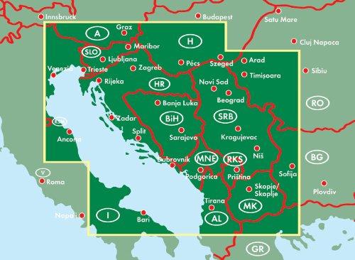 Carte routière - Côte Dalmate (Croatie) : Cres, Zadar, Split, Kornati, Dubrovnik | Freytag & Berndt carte pliée Freytag & Berndt 