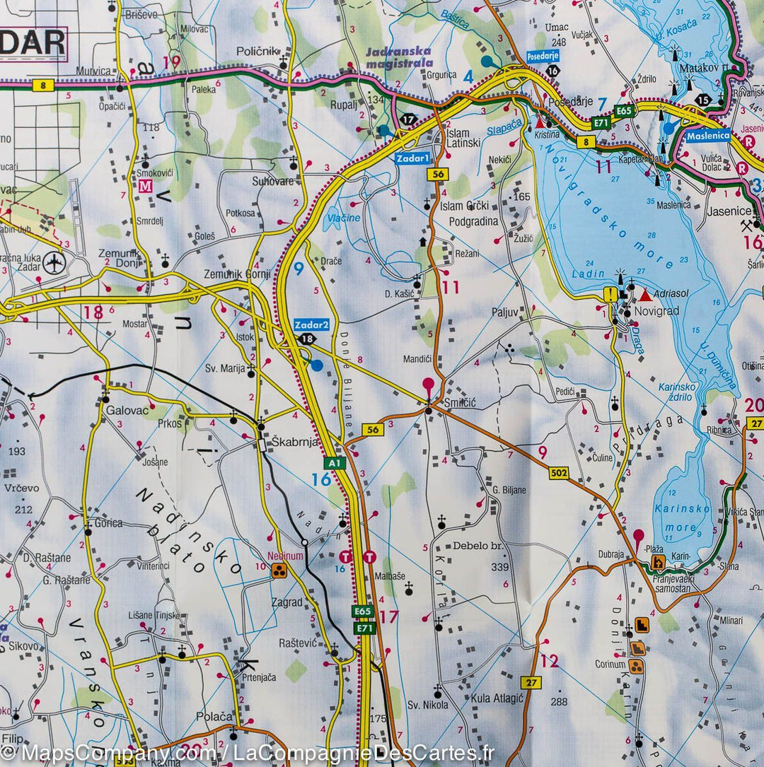 Carte routière - Côte de Dalmatie n° 1 (Kornat, Zadar) | Freytag & Berndt carte pliée Freytag & Berndt 