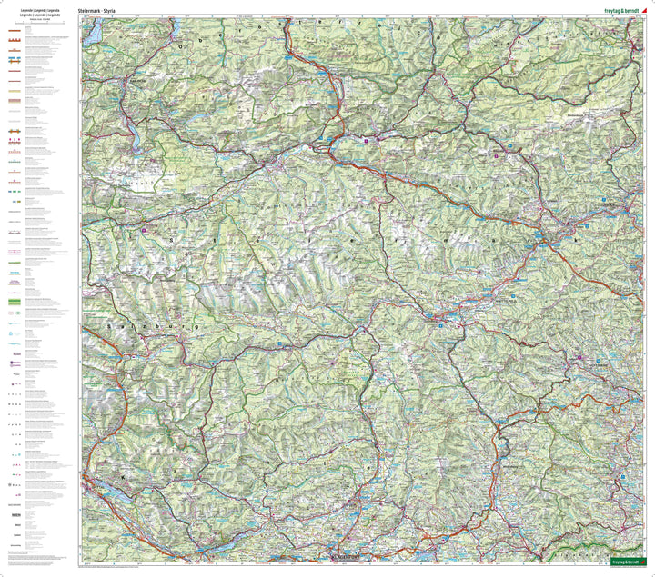 Carte routière & cycliste - Styrie (Autriche) | Freytag & Berndt carte pliée Freytag & Berndt 