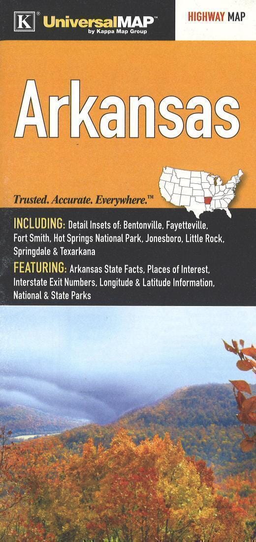 Arkansas Road Map | Kappa Map Group Road Map 