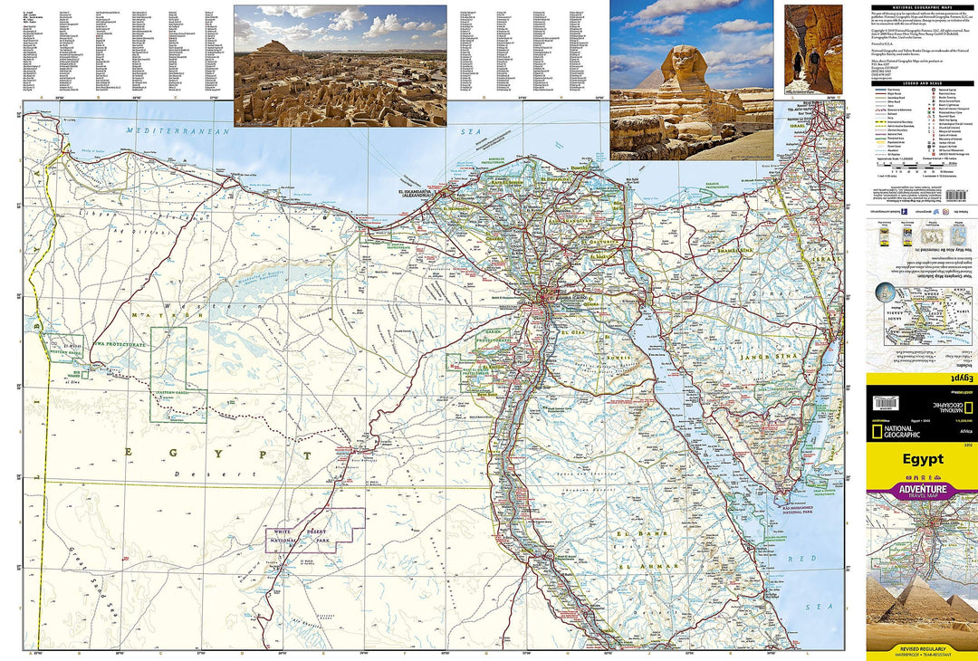 Carte routière - Egypte | National Geographic carte pliée National Geographic 