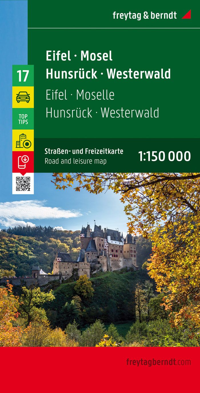 Carte routière - Eifel, Moselle, Hunsrück, Westerwald (Allemagne) | Freytag & Berndt carte pliée Freytag & Berndt 