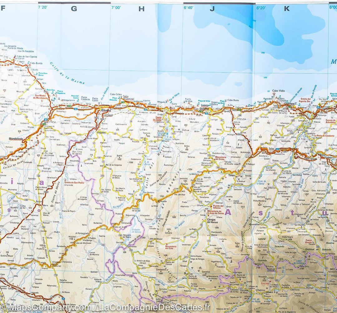 SPAIN Espana Roads Map Mapa General De Carreteras