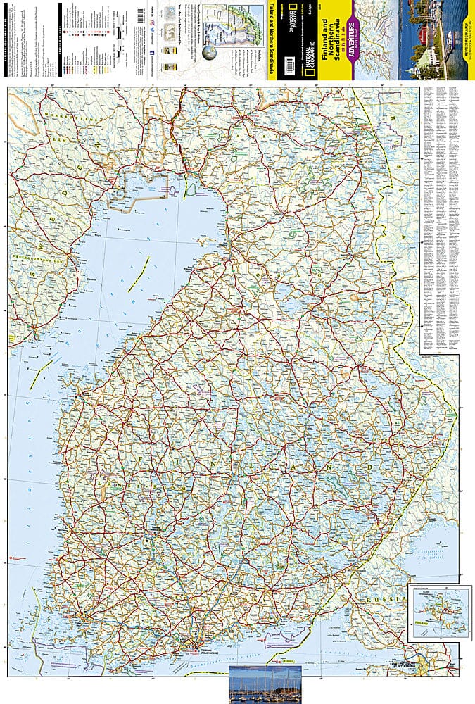 Carte routière - Finlande & Scandinavie Nord | National Geographic carte pliée National Geographic 