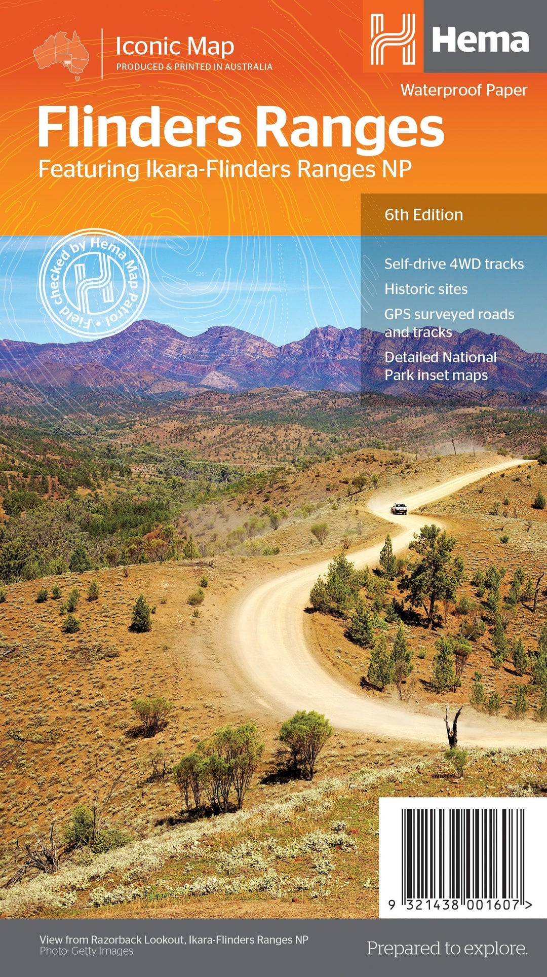 Carte routière - Flinders Ranges (Australie Méridionale) | Hema Maps carte pliée Hema Maps 