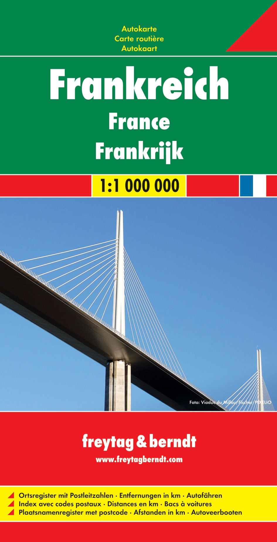 Carte routière - France | Freytag & Berndt carte pliée Freytag & Berndt 