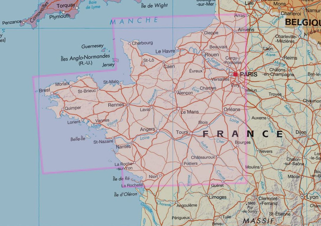Carte routière - France Nord-Ouest | IGN carte pliée IGN 