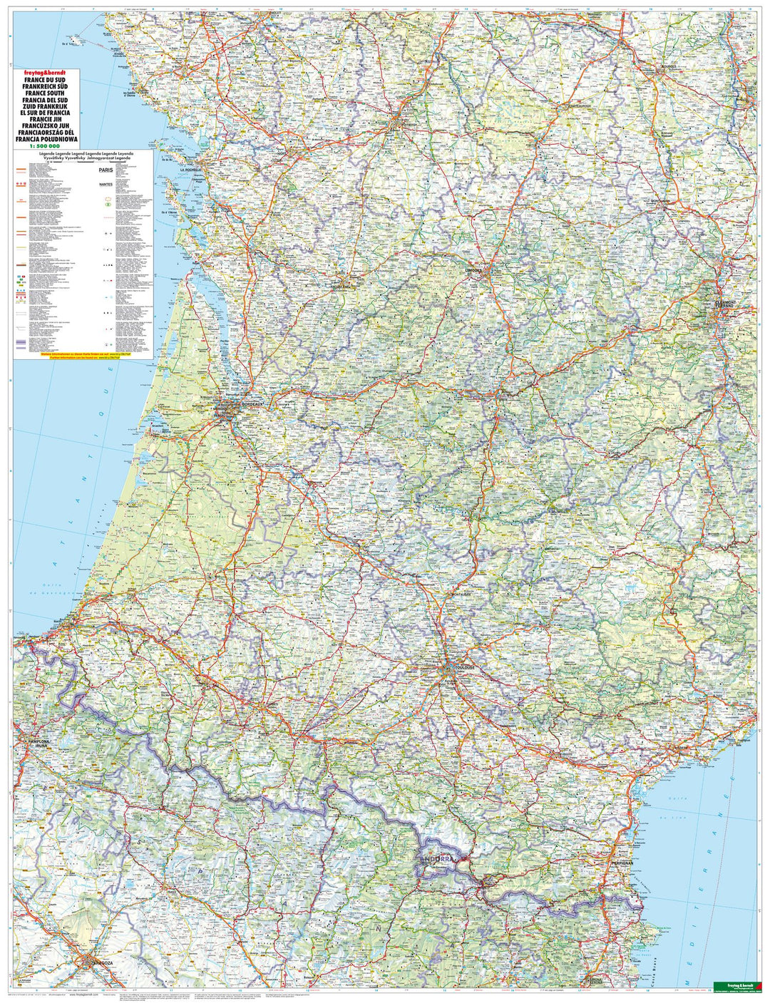 Carte routière - France Sud | Freytag & Berndt carte pliée Freytag & Berndt 