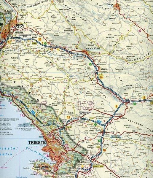 Carte routière - Frioul-Vénétie Julienne (Venise, Udine, Trieste) | Kümmerly & Frey carte pliée Kümmerly & Frey 