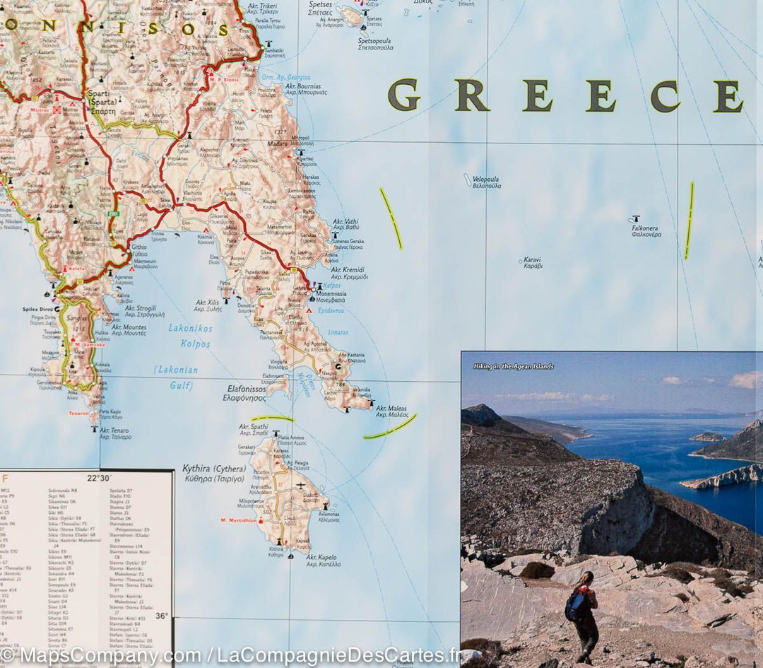 Carte routière - Grèce | National Geographic carte pliée National Geographic 