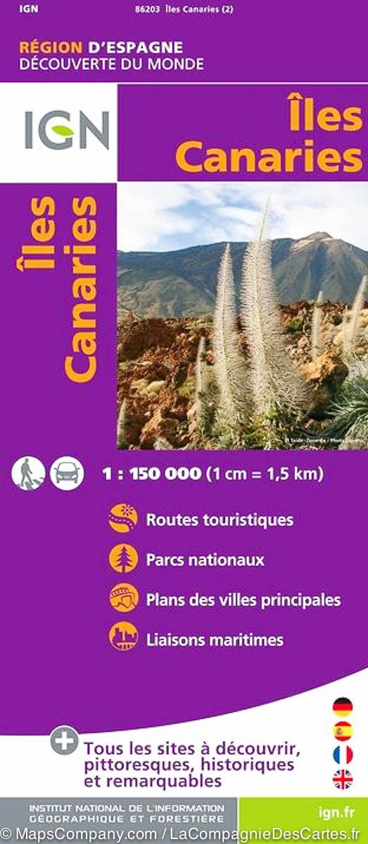 Carte routière - Iles Canaries | IGN carte pliée IGN 