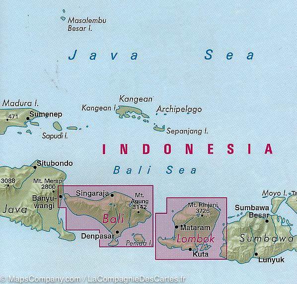 Carte routière imperméable - Bali et Lombok (Indonésie) | Nelles Map carte pliée Nelles Verlag 