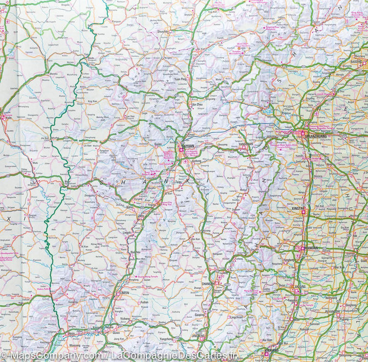 Carte routière imperméable - Chine centrale | Nelles Map carte pliée Nelles Verlag 