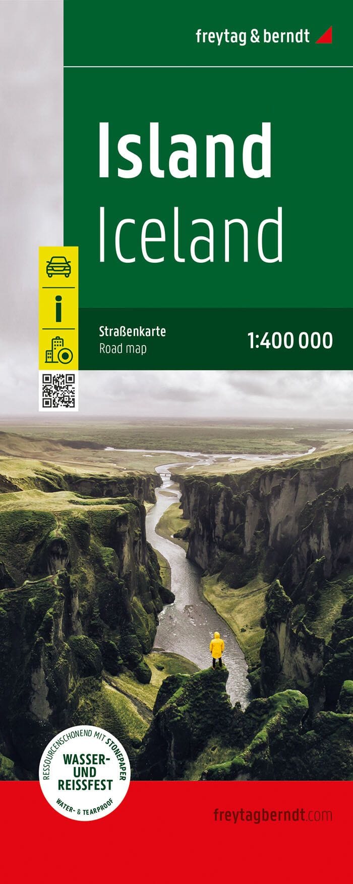 Carte routière imperméable - Islande (impression recto-verso) | Freytag & Berndt carte pliée Freytag & Berndt 