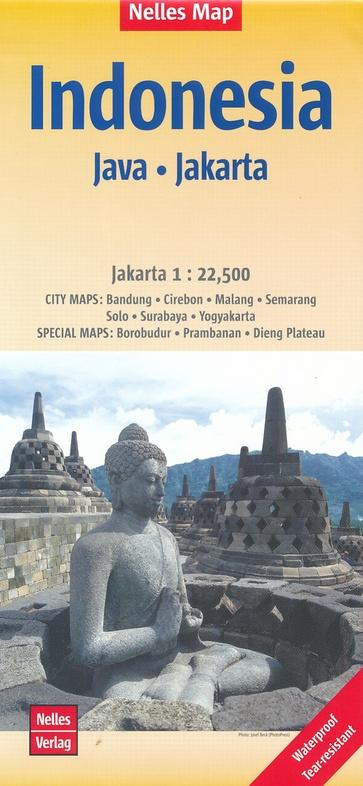 Carte routière imperméable - Java & plan de Jakarta (Indonésie) | Nelles Map carte pliée Nelles Verlag 